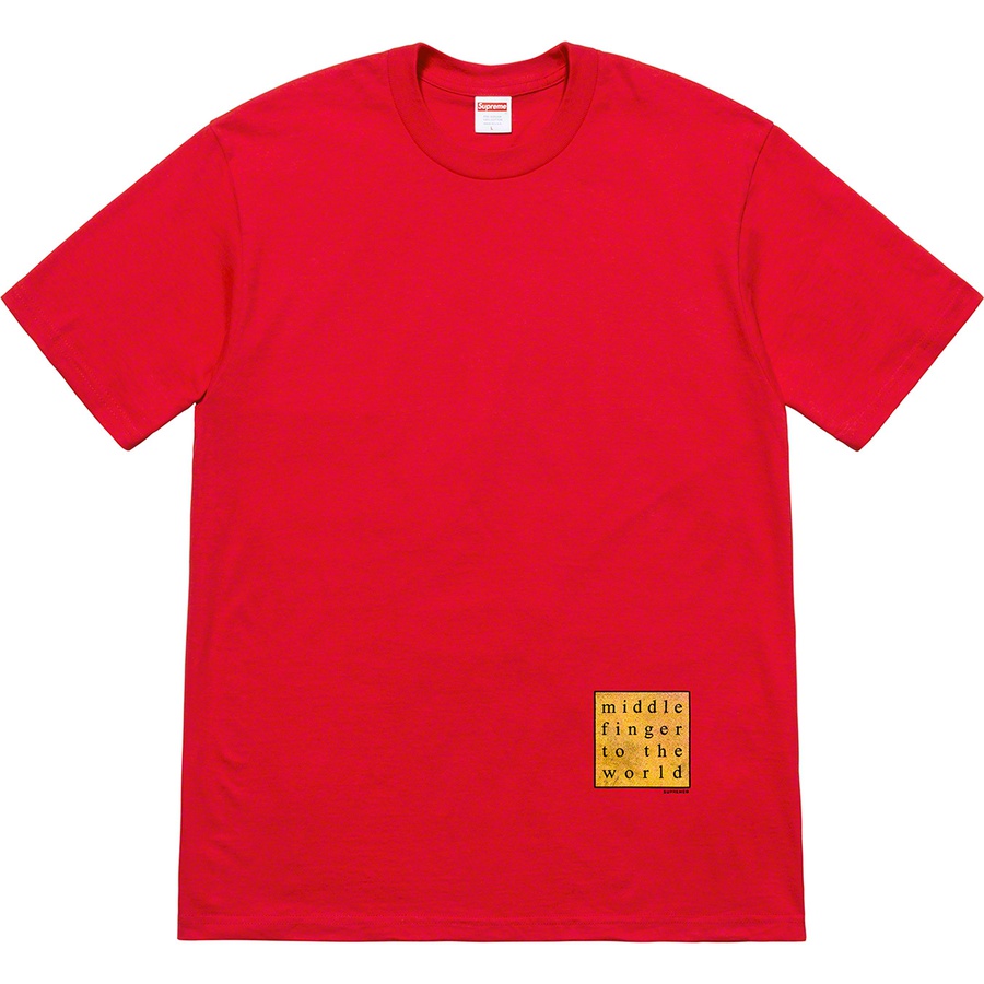 Supreme Middle Finger To The World Tee Red - Novelship